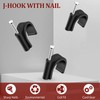 100 Pieces Half Clamps J-Hook with Nail, Black, for Pex