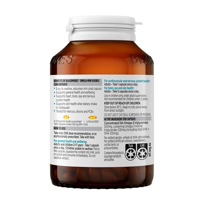Blackmores Odourless Fish Oil 200 Mini Capsules