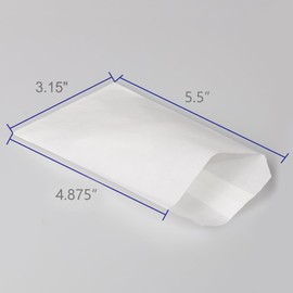 BagDream Glassine Waxed Paper Bags 3.15x5.5 Inches Pack of 100 Small Flat Glassine Envelopes, Popcorn, Mini Cookie Paper Bags