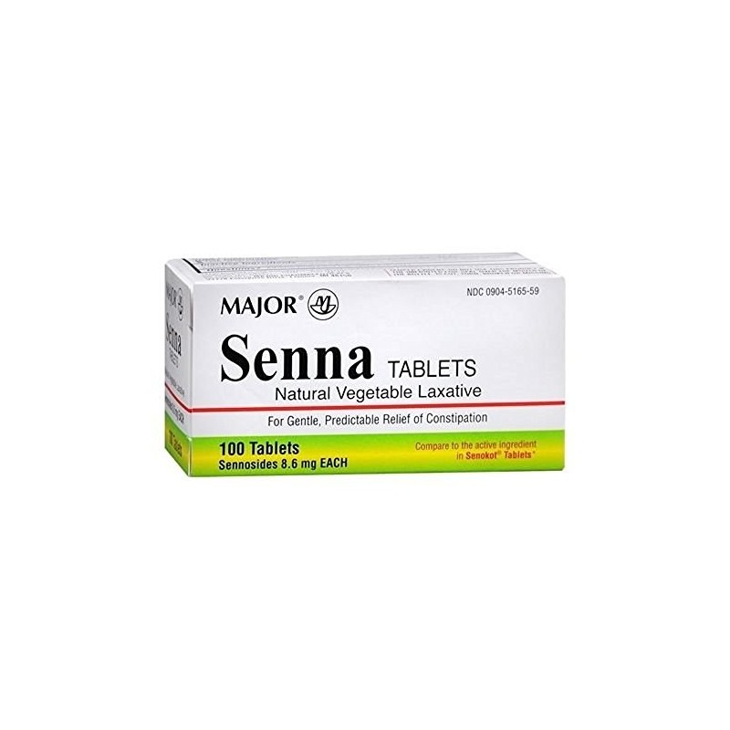 MAJOR Senna Tablets 8.6mg, 100 Count Per Bottle by MAJOR
