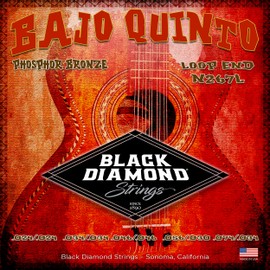 Black Diamond Strings® N267L Bajo Quinto Phosphor Loop End .024| .034| .046| .056 030 | .074 .034