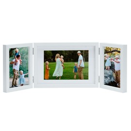 RIVERVALLA 3 Picture Frames 5x7 4x6 White Triple Photo Frames Multiple Pictures Collage for 4x6 5x7 Picture Photo Display Desktop Decor for Christmas Wedding Birthday Family Friends Grandma Mom Women Gifts