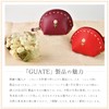 Women's Coin Purse Leather Cowhide Handmade Strap Cosmetic Pouch, red