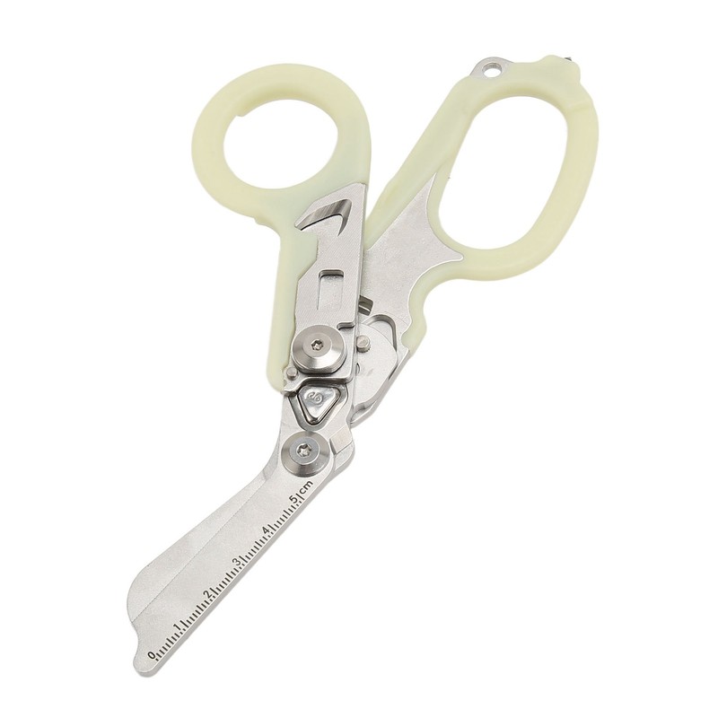 Emergency Response Shears Stainless Steel Luminous Multifunctional Foldable Scissors Pliers