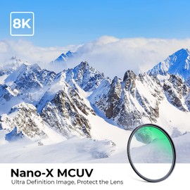 K&F Concept 82mm UV Protection Lens Filter - HD Ultra Viloet Filters Scratch-resistant Ultraviolet Protector Filters for DSLR Cameras (Nano-X Series)