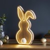 Lights4fun Lights4fun LED Neon Osterhase aus Holz warmwei? 30cm batteriebetrieben