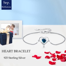 LAVUMO Bracelets for Womens Sterling Silver Bracelet Rose Gold Womens Jewellery Love Heart Gifts for Her Mum Girlfriend Wife Christmas Valentines Birthday Mothers Day Gift