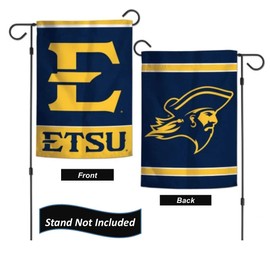 East Tennessee State Buccaneers 12.5” x 18" Double Sided Yard and Garden College Banner Flag is Printed in The USA