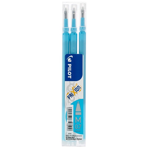 Pilot Refills for Frixion Rollerball 0.7 mm (Pack of 3) - Light Blue
