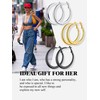 Richsteel Hoop Earrings for Women Teens 40mm Clip On Gold