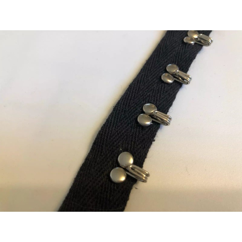Hook and eye black twill tape without the eye by