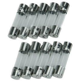 2.5A Delon Technology - Glass Fuses, time-lag, 10 Pack, 5x20mm / 0.2 x 0.78 Inch, 250V, T2.5AL250V