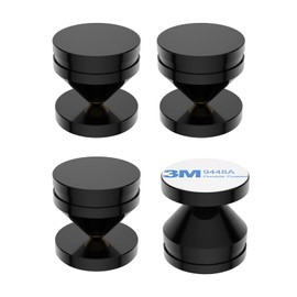 Tertullus 4Pcs Speaker Spikes Stand HiFi Speaker Isolation Feet with Non-Slip Rubber Pads for Audio,Speakers,Subwoofers,Turntable DAC etc (24mmx23mm, Black)