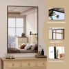 HARRITPURE 20"x28" Rectangular Bathroom Mirror Black Wall Mirror Aluminium Alloy