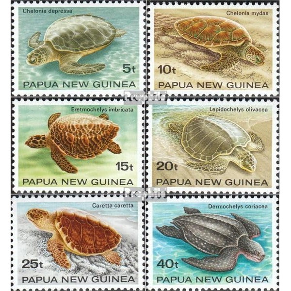 papua-Guinea 467-472 (complete.issue.) FDC 1984 marine turtles (Stamps for collectors)