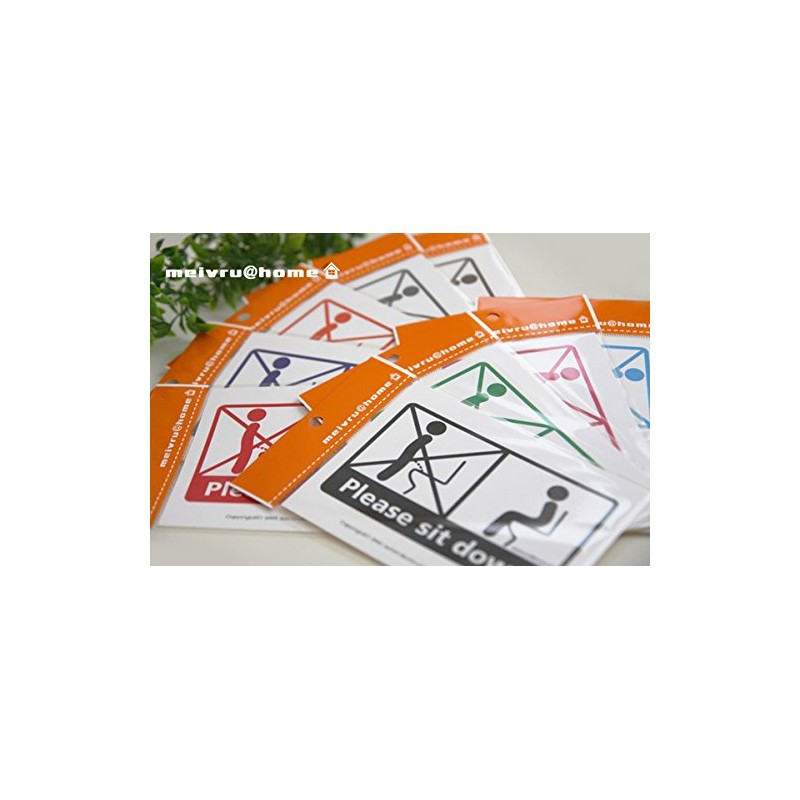 Mavre at Home Sitting Toilet Sticker, No Standing Sit, Sit,