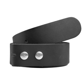 Shenky Belt Real Leather without Buckle - Black, Waist Length 95cm = Full Length 110cm