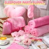Fanfanwin 63 Pcs Spa Sleepover Party Supply Set 9 Pink