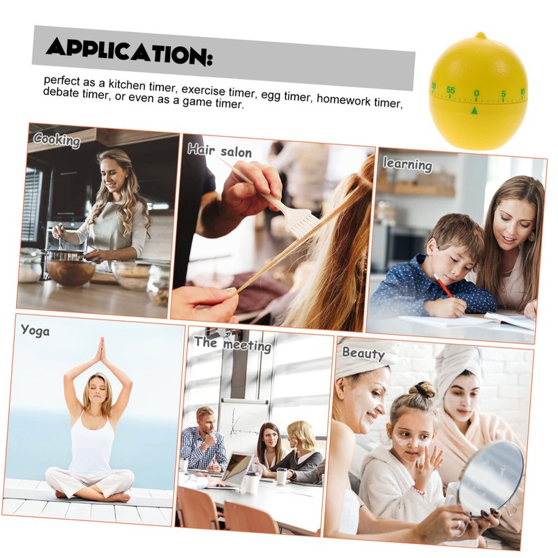 MAGICLULU Mechanical Timer Cartoon Lemon Shape Cooking Timer Adorable Lemon