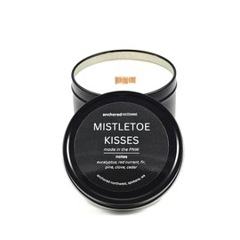 Anchored Northwest - Mistletoe Kisses Travel Tin Candle, 6oz, 35+ Hour Burn
