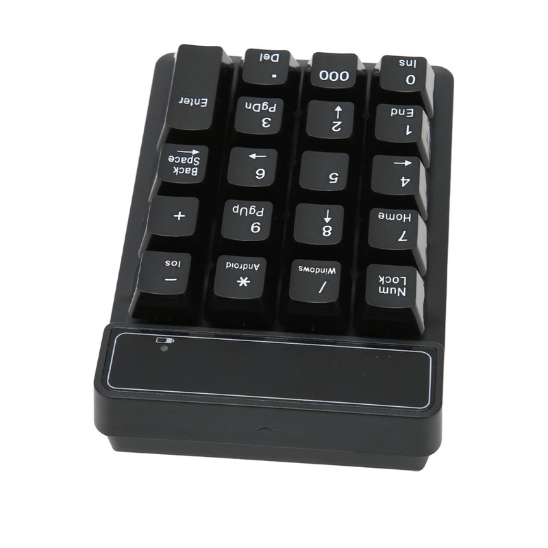 Wireless Number Pad Black 19 U Shaped Keys BT4.0 Battery