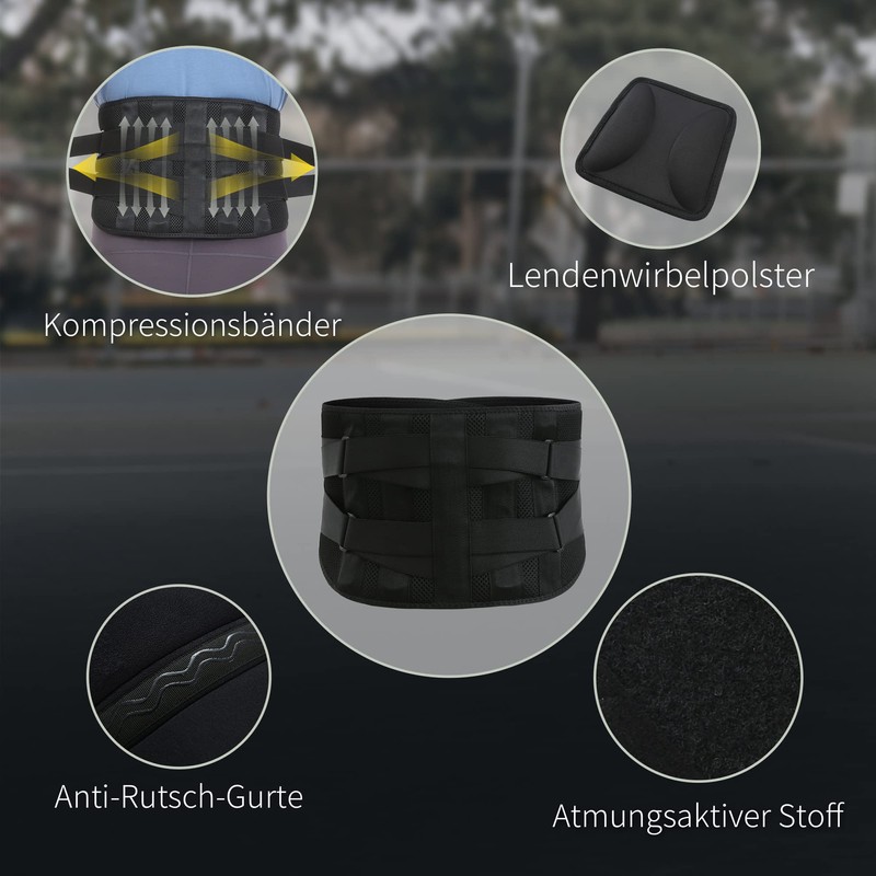 BraceUP Back Support with Lumbar Cushion - Back Support, Back