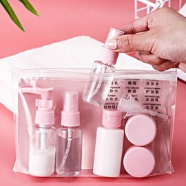 Travel Container 6-Piece Set Cosmetic Pink/One Size 2ea