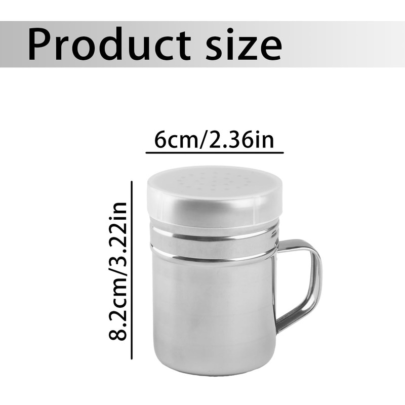 Thyonta Stainless Steel Powder Shaker with Handle and Dustproof Lid