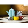 Abbott Collection Enamel Look Stoneware Cappucino Cup, Red