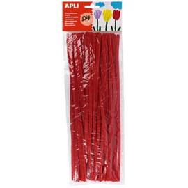 APLI Kids 13274 Fils Chenille Plaster Bag, Red, 6 x 300 mm, 50 Uds