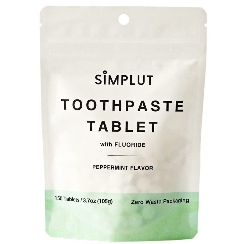 Chewable Toothpaste Tablets with Fluoride, 150 Pack - Travel Sized