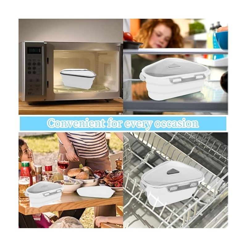 Lovgrin Contenedor de Almacenamiento, Contenedor de Silicona Plegable para Almacenar