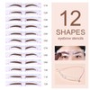 Eyebrow Stamp Stencil Kit, Eyebrow Shaping Kit with 12 pair