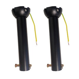 2 Pcs 6 inch Ceiling Fan Extension Rod,Black Ceiling Fan Downrod with Hanger Ball Assembly,1 inch Outside Diameter,Non-Threaded Universal Downrod Suitable for a Wide Range of Ceiling Fans (6 Inch)