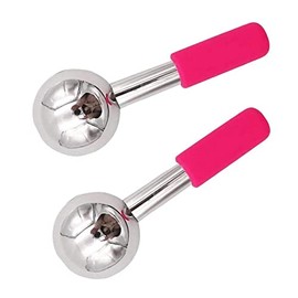 Ice Globes Facials Massager CrYoga Cooler Stainless Steel for Face, Neck and Eyes, Dark Circles, Bags, Wrinkles, Skin Care (Pink)