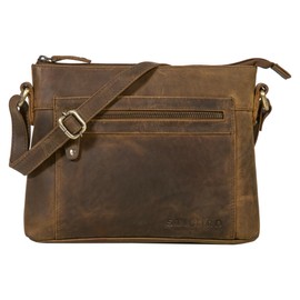 STILORD Wanda Leather Handbag Women's Small Shoulder Bag for Women Elegant Shoulder Bag for Shopping Leisure Vintage Crossbody Bag Genuine Leather, Vinto - Brown, shoulder bag