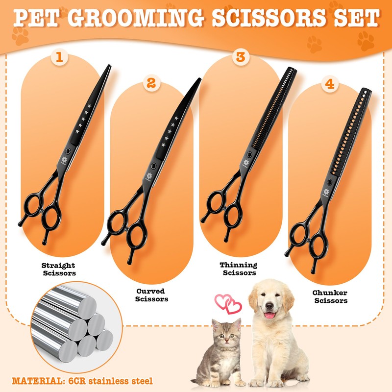 Dream Reach Dog Grooming Scissors - Professional 7.5 Inch Pet