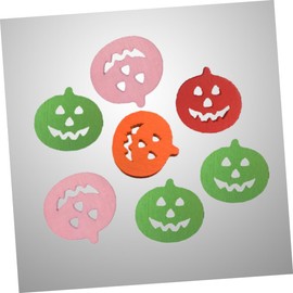 COHEALI Natural Wood Pumpkin Pattern Buttons 100pcs Set Fine Edges Perfect for DIY Crafts