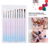10pcs Nail Art Brush DIY Exquisite Pattern Nail Painting Drawing