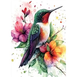 MAXBYE Hummingbird Diamond Painting Kits for Adults, 5D bird Diamonds Painting Kits for Beginners, Round Full Drill Fantasy Diamonds Painting Art, DIY Diamond Art Painting For Home Décor Items, 30x40cm