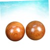 FRCOLOR 2pcs Wooden Massage Balls Round Fitness Hand Exercise Balls
