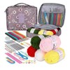58-Piece Crochet Starter Kit for DIY Yarn Projects – Blue