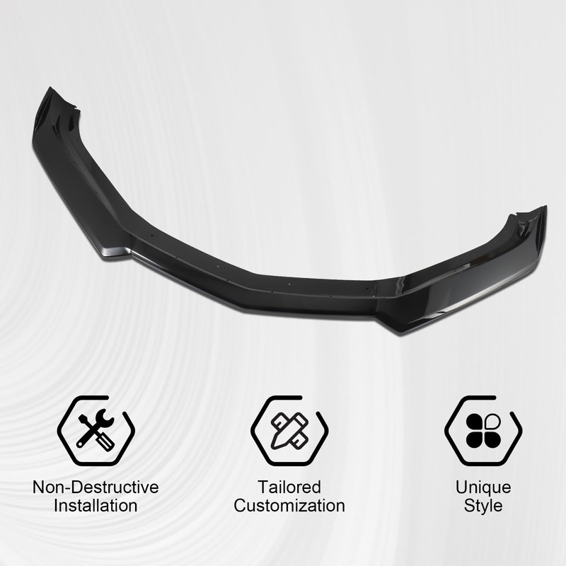 Fancemot Glossy Black Front Bumper Lip Compatible with Chevy Camaro