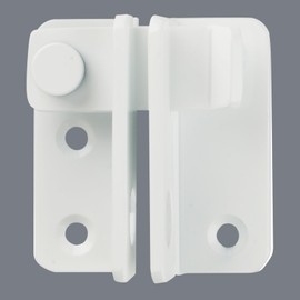 Alise Flip Latch Gate Latches Slide Bolt Latch Safety Door Lock Catch for Barn Cabinet Pet Cage Garden Bathroom Garage Window Sliding Door,Stainless Steel White Finish MS3001-W