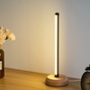 ANLAIBO Modern Led Wood Table Lamp, 3-Color Temperature Bedside Lamp,Bedroom