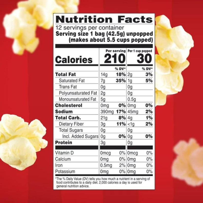 Microwave Popcorn Orville Redenbacher's Butter Popcorn, Mini Bags, 1.5 oz,