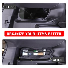 Car Trunk Organizer Storage Bag Compatible with Hummer EV SUV 2024 2025 Trunk Side Window Organizer Bag Waterproof Large Capacity Foldable Multi-Function Rear Trunk Storage Bags (Left Window Bag)
