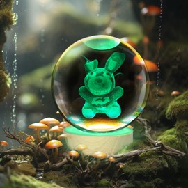 CULDETHA 3D Springtrap Crystal Ball Night Light With Colorful LED Light Base - Home Decor and Gift for Kids, Christmas, Classmates and Birthdays (Multicolor)