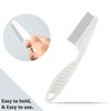 Long Handle Metal Hair Nit Comb Remove Head Nits White