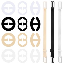 Pack of 15 Bra Straps Clips, Women's Bra Straps Holder, Racerback Bra Clips Set, Bra Clips for Bra Straps, Invisible Bra Straps, Non-Slip Bra Straps Clip, for Fitness Sports, Prevent Shoulder Straps